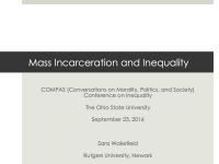 Mass Incarceration and Inequality