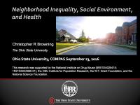 Neighborhood Inequality, Social Environment, and Health