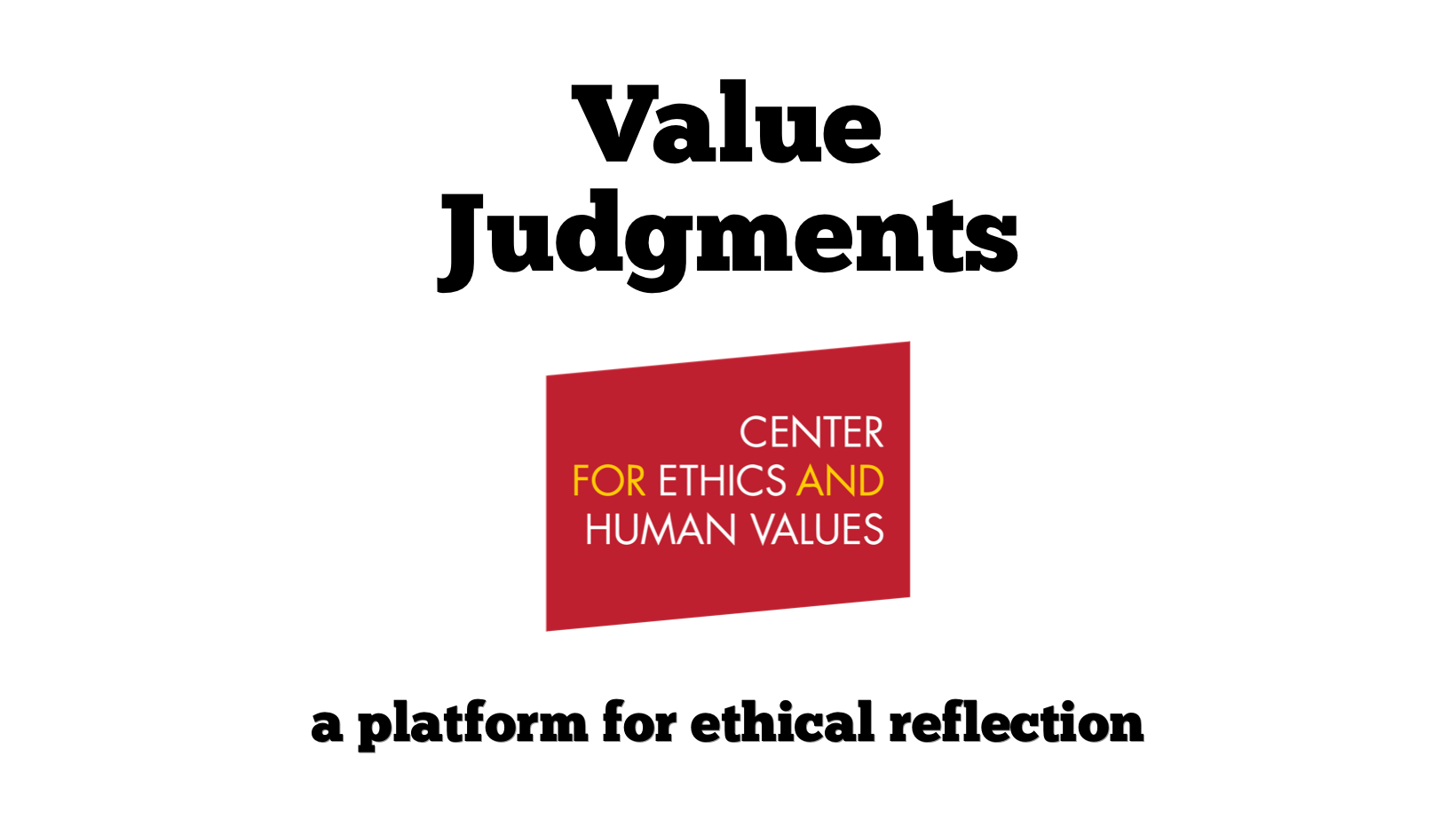 Value Judgments heading