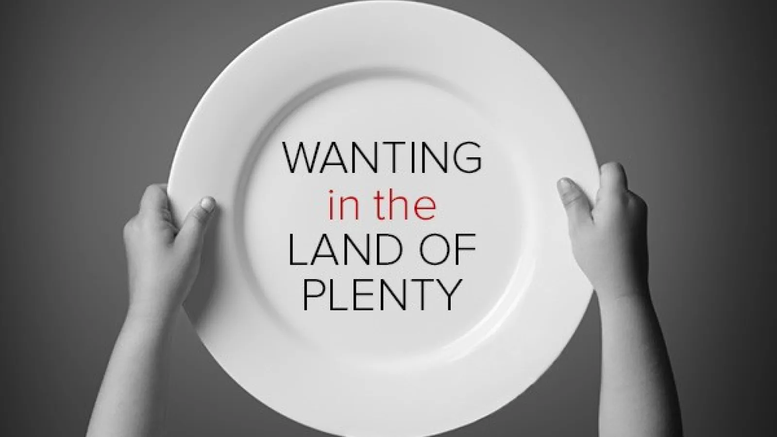 Wanting in the Land of Plenty