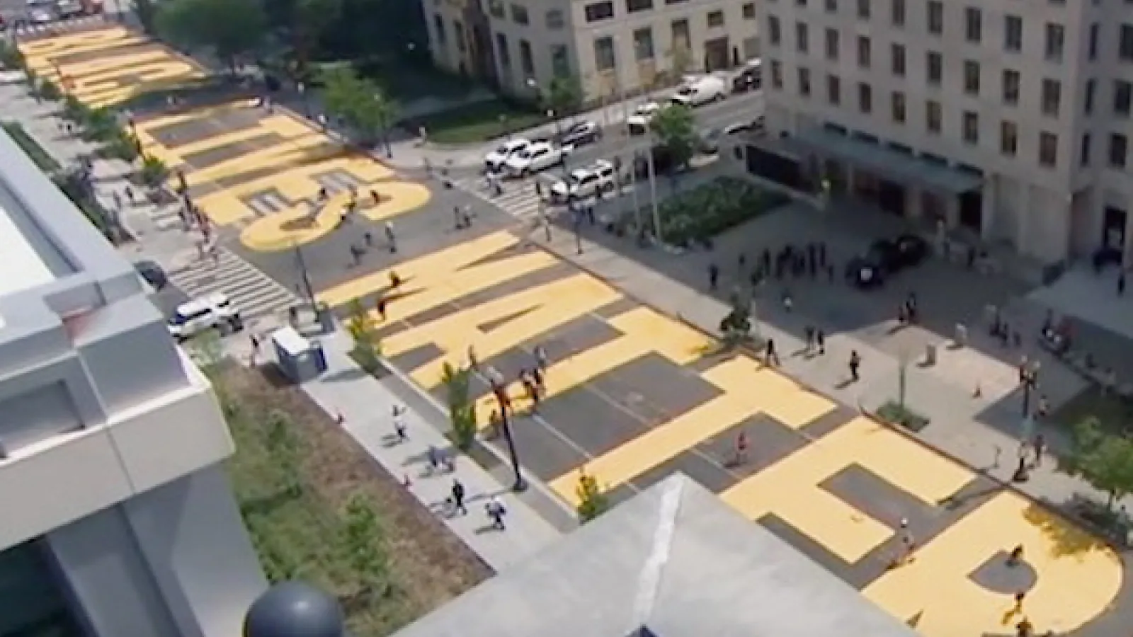 "Black Lives Matter" on DC Street