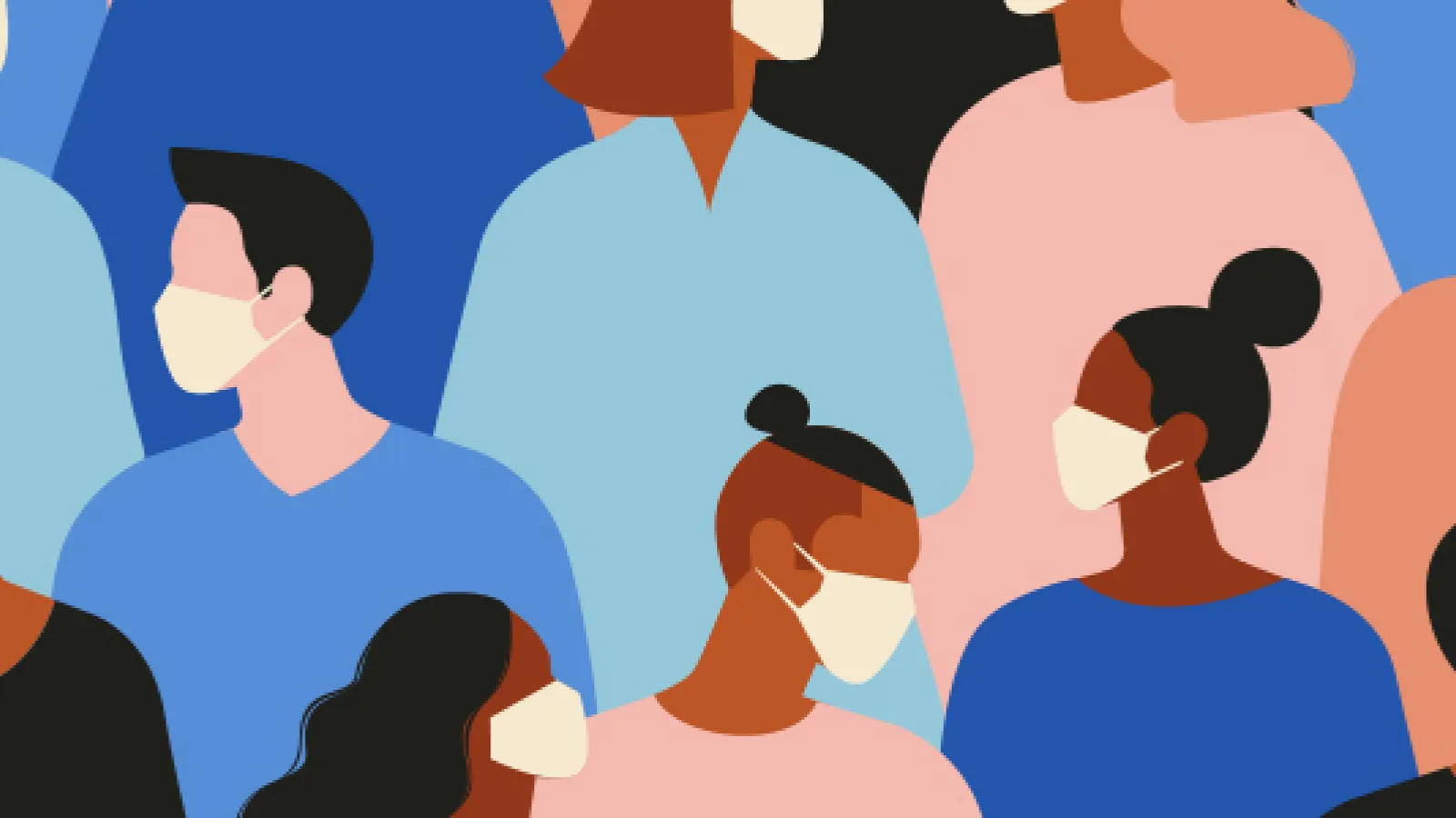 image of a group of people all wearing face masks