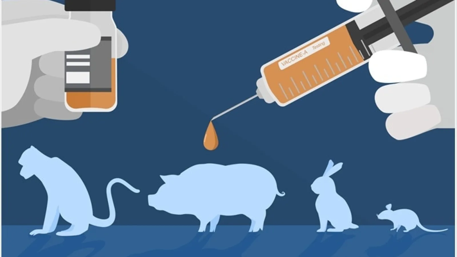 illustration of animals receiving shots