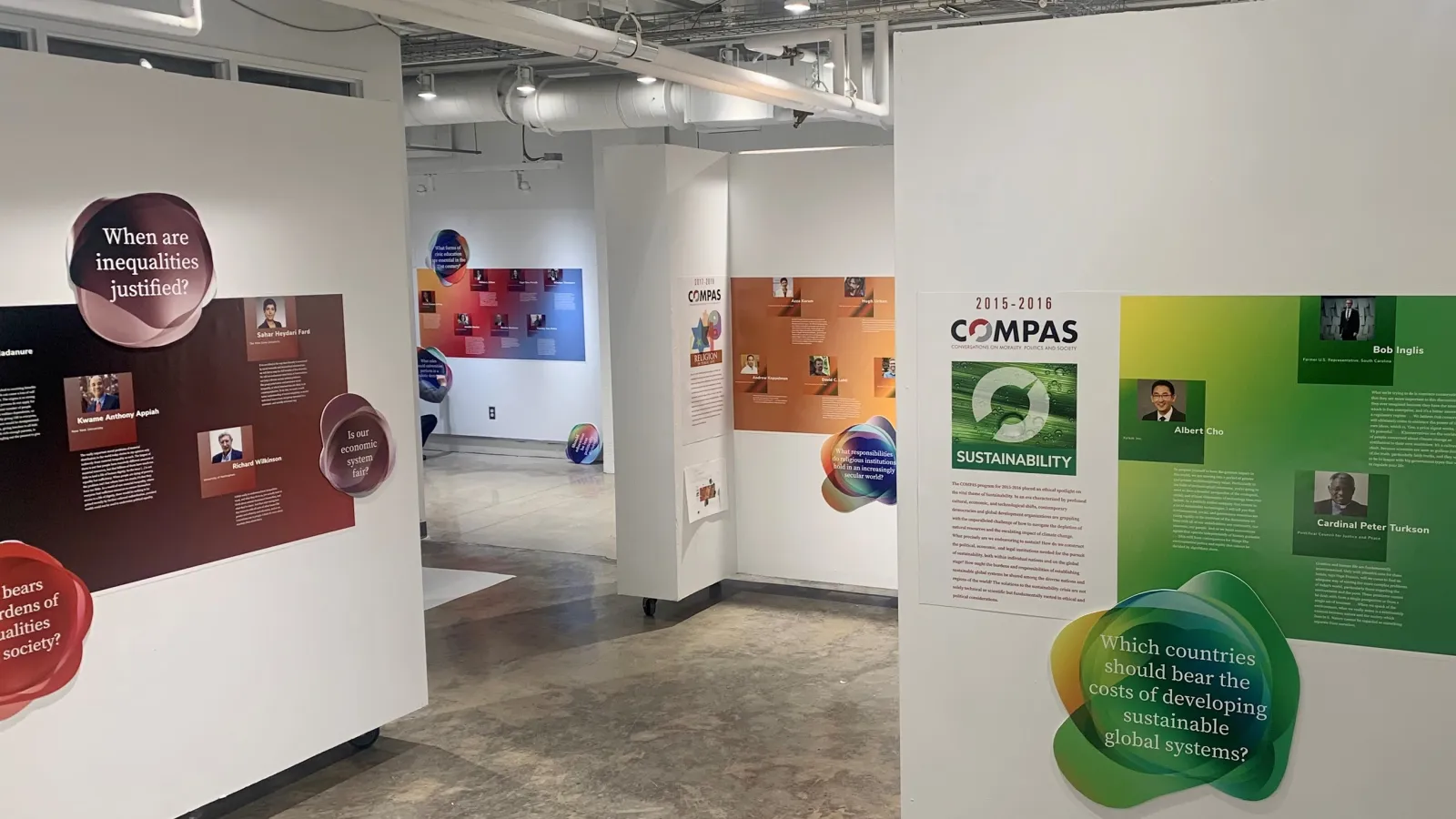 COMPAS Exhibition in Hopkins Hall lobby
