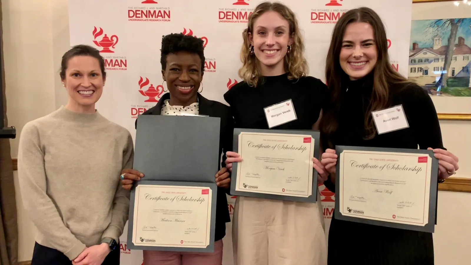 Student Denman Award Winners with CEHV's Kathryn Joyce