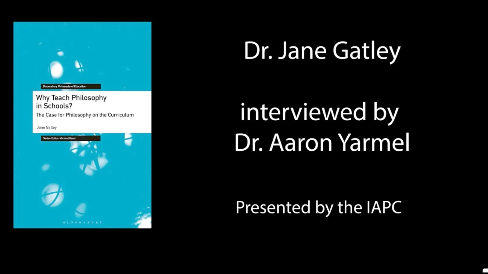 Dr. Jane Gatley interviewed by Dr. Aaron Yarmel