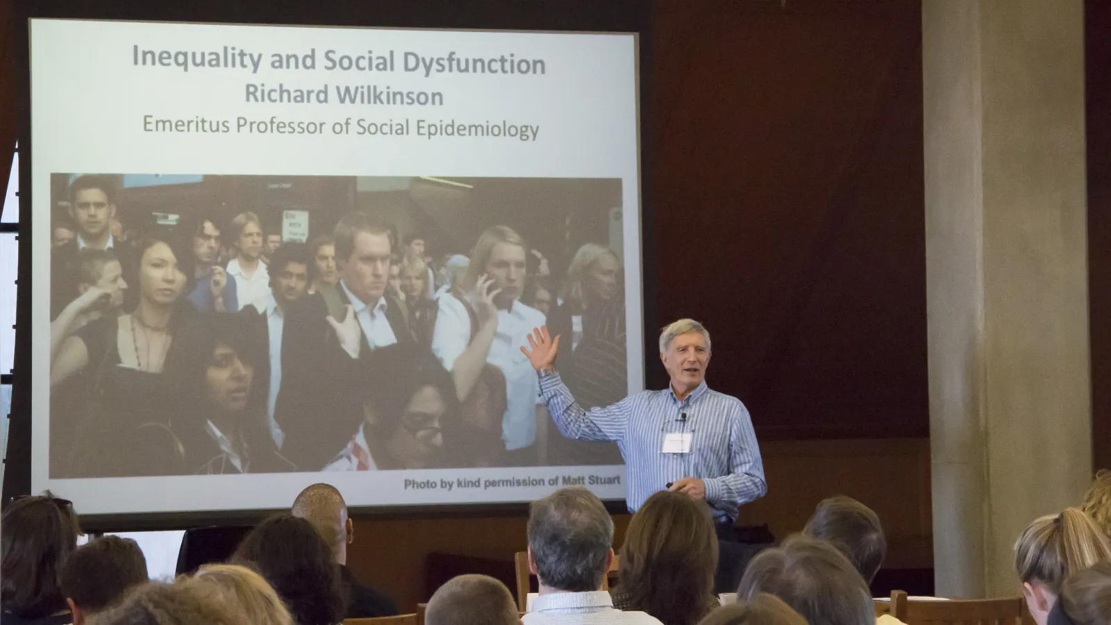 Richard Wilkinson presenting the Keynote Address at the Fall Conference