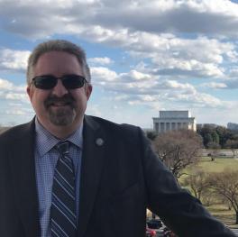 Kevin Freeman on the rooftop of the U.S. Institute for Peace