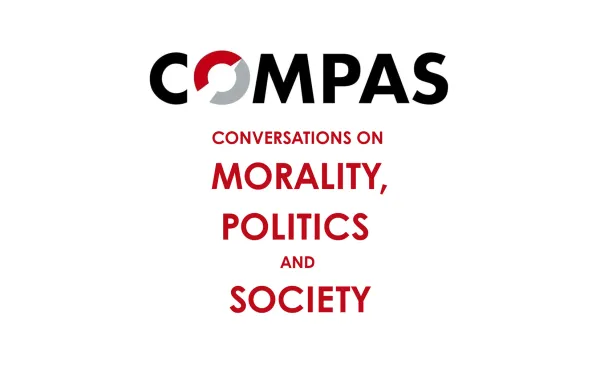 A logo that reads the following: "COMPAS, CONVERSATIONS ON MORALITY, POLITICS AND SOCIETY"