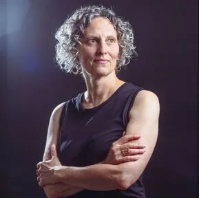 Charlotte Biltekoff in a dark tank top