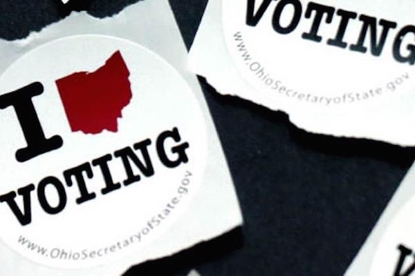 "I Ohio Voting" stickers