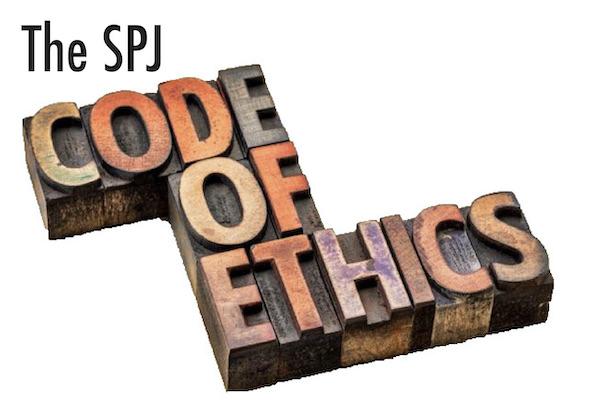 "SPJ Code of Ethics" in block letters
