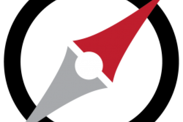 A compass with scarlet and grey dials