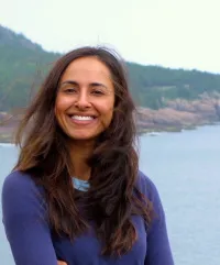 Sahar Akhtar on the beach